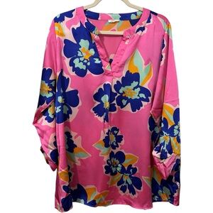 JODIFL Pink Floral Blouse